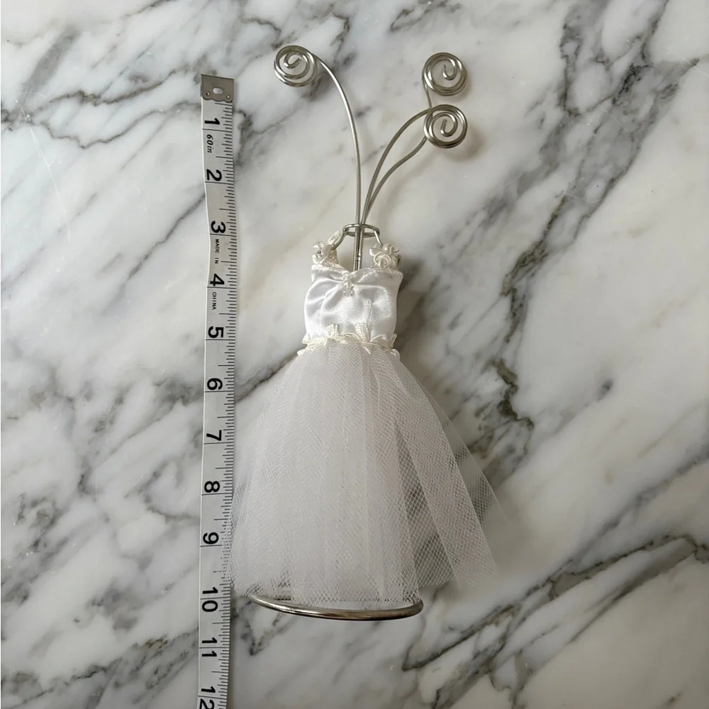 White Dress Bride Photo or Business Card Holder